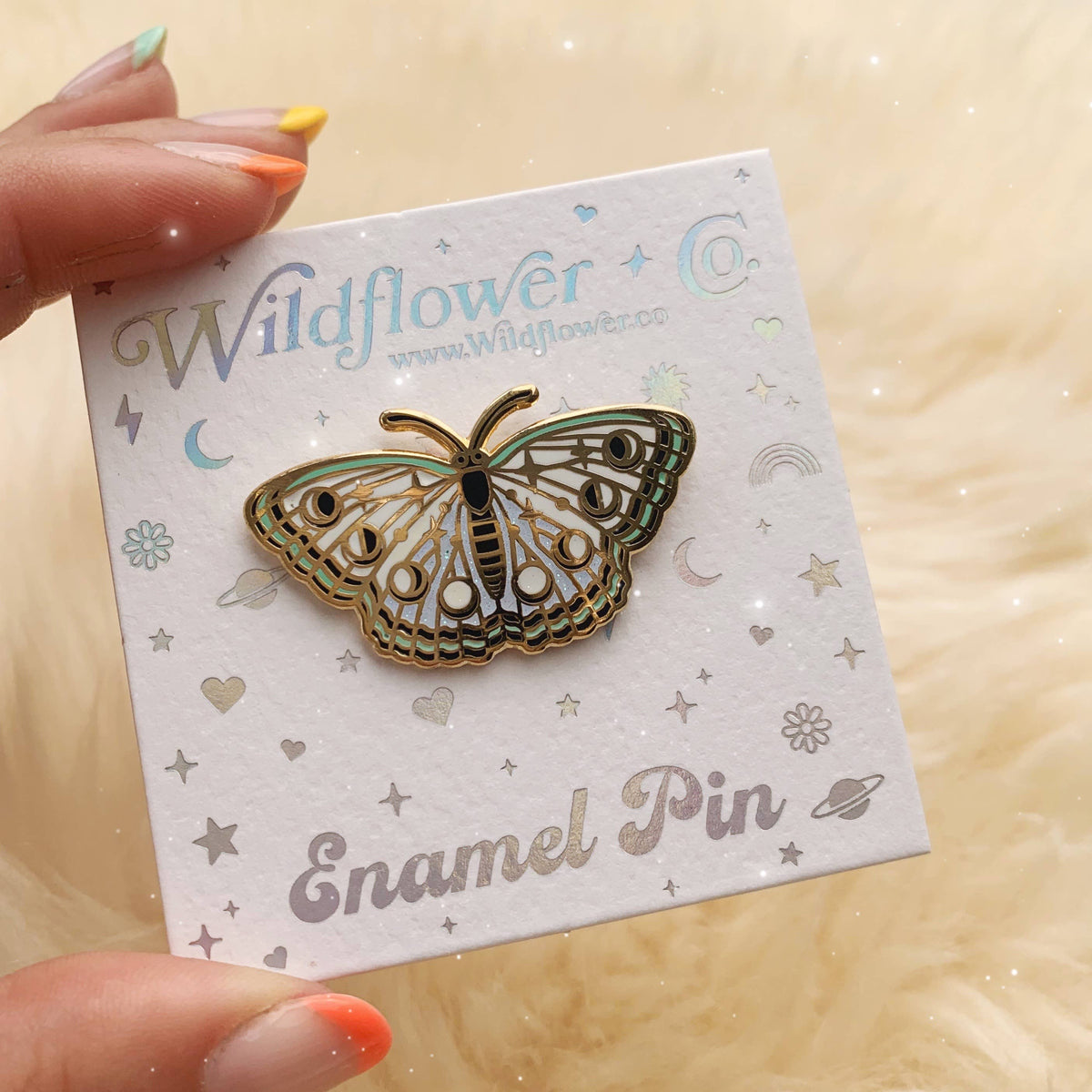Lunar Butterfly Enamel Pin – photo 3