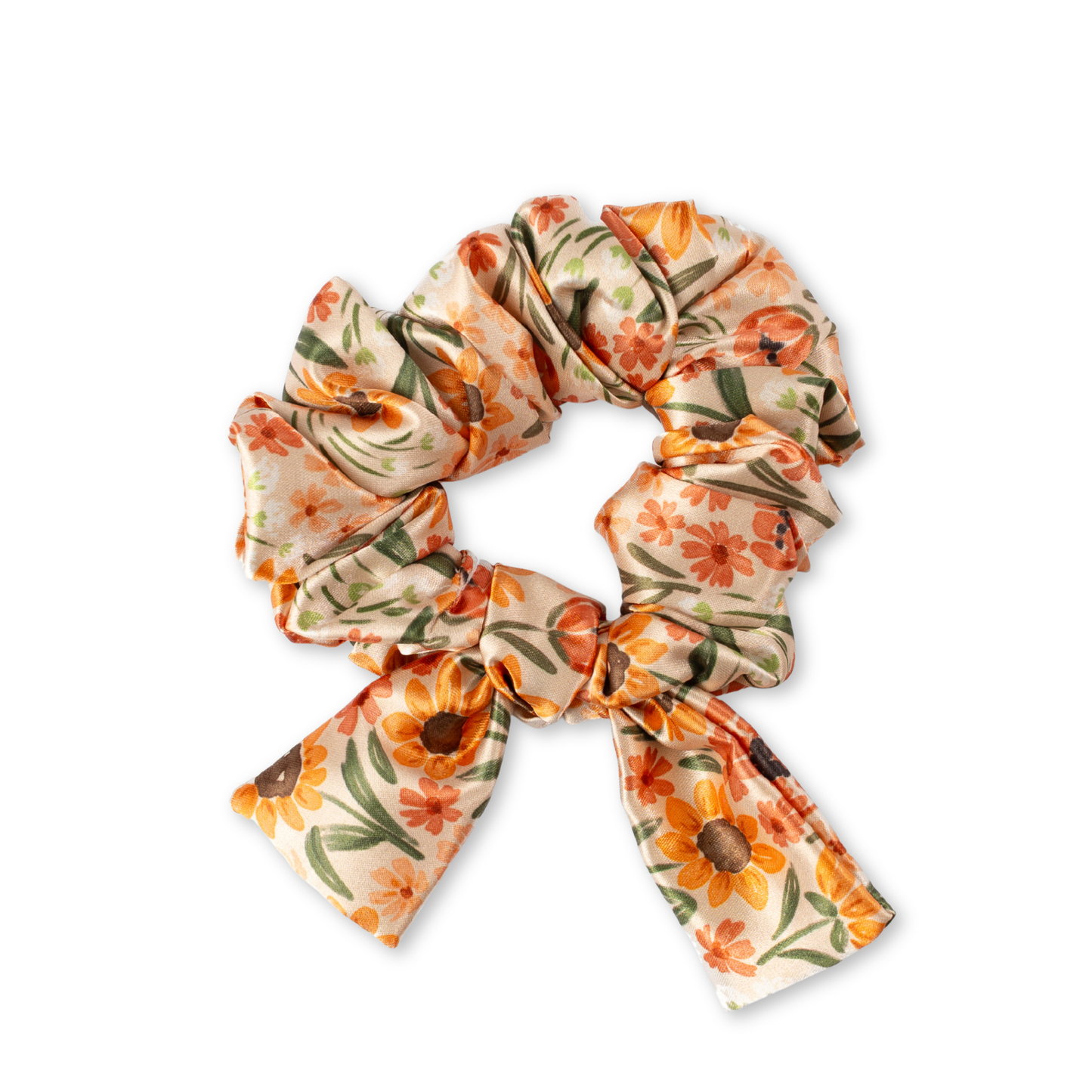Satin Scrunchie: Sunny Poppies