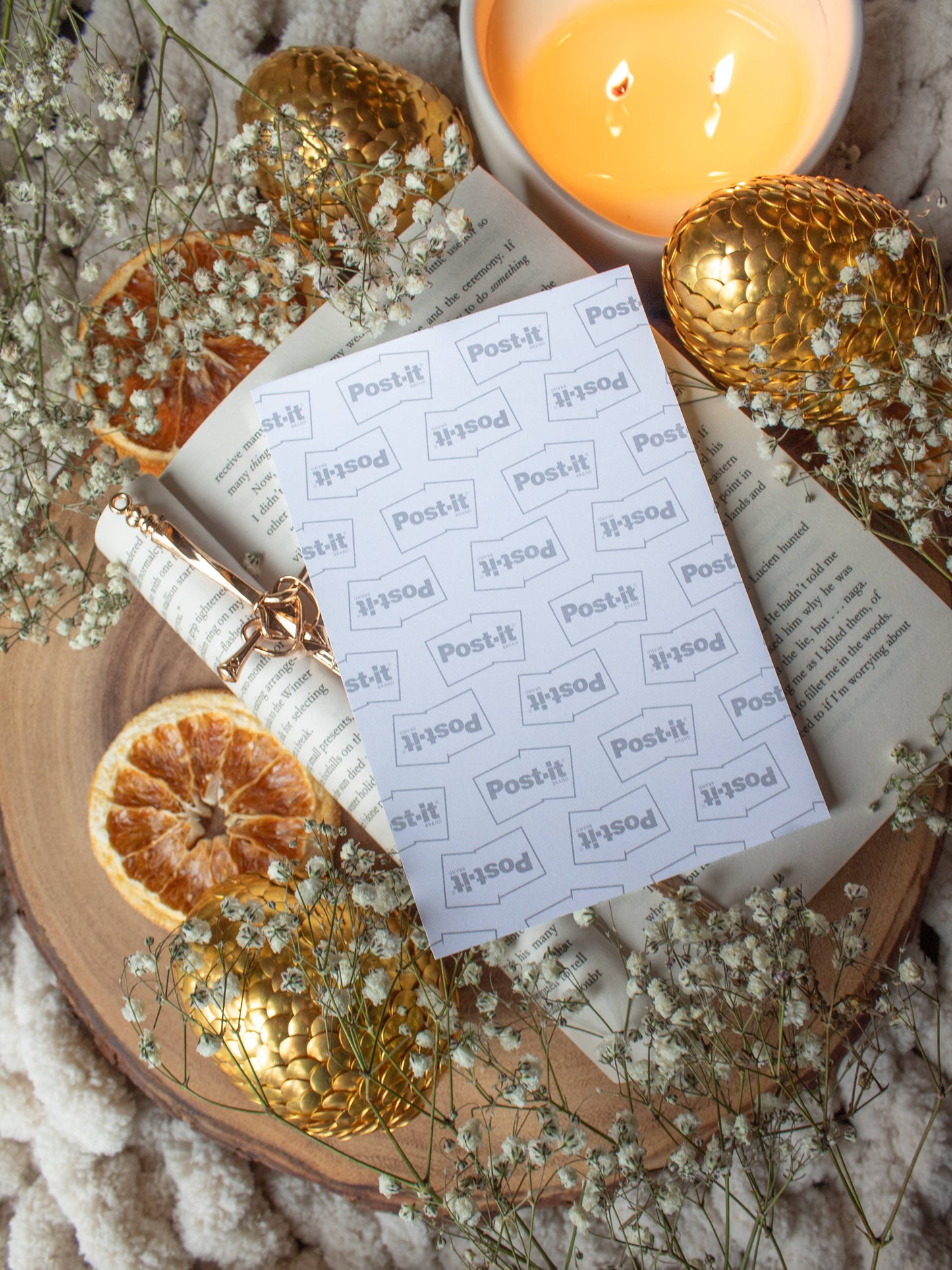 Book Review Post-it Notepad - Ivory Swords