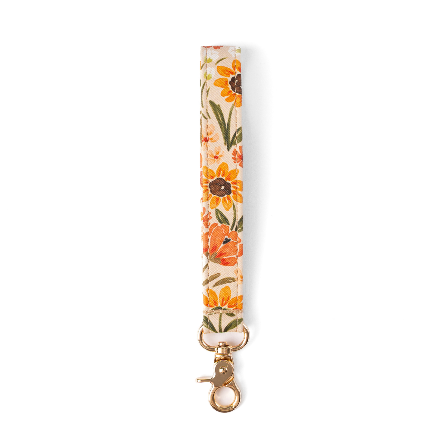 Floral Wristlet Keychain: Sunny Poppies