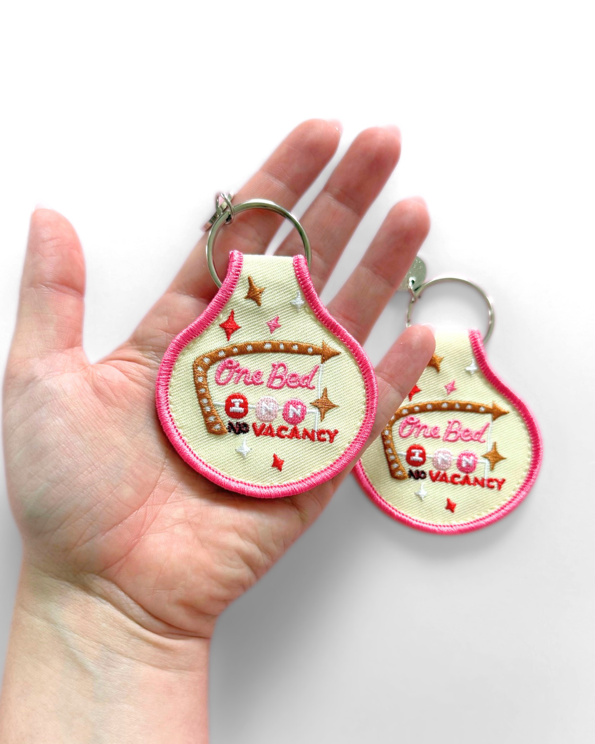 One Bed Inn Embroidered Keychain – photo 2
