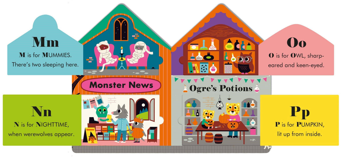 Halloween Street: A Fold-Out, Lift-the-Flap ABC Book! – photo 4