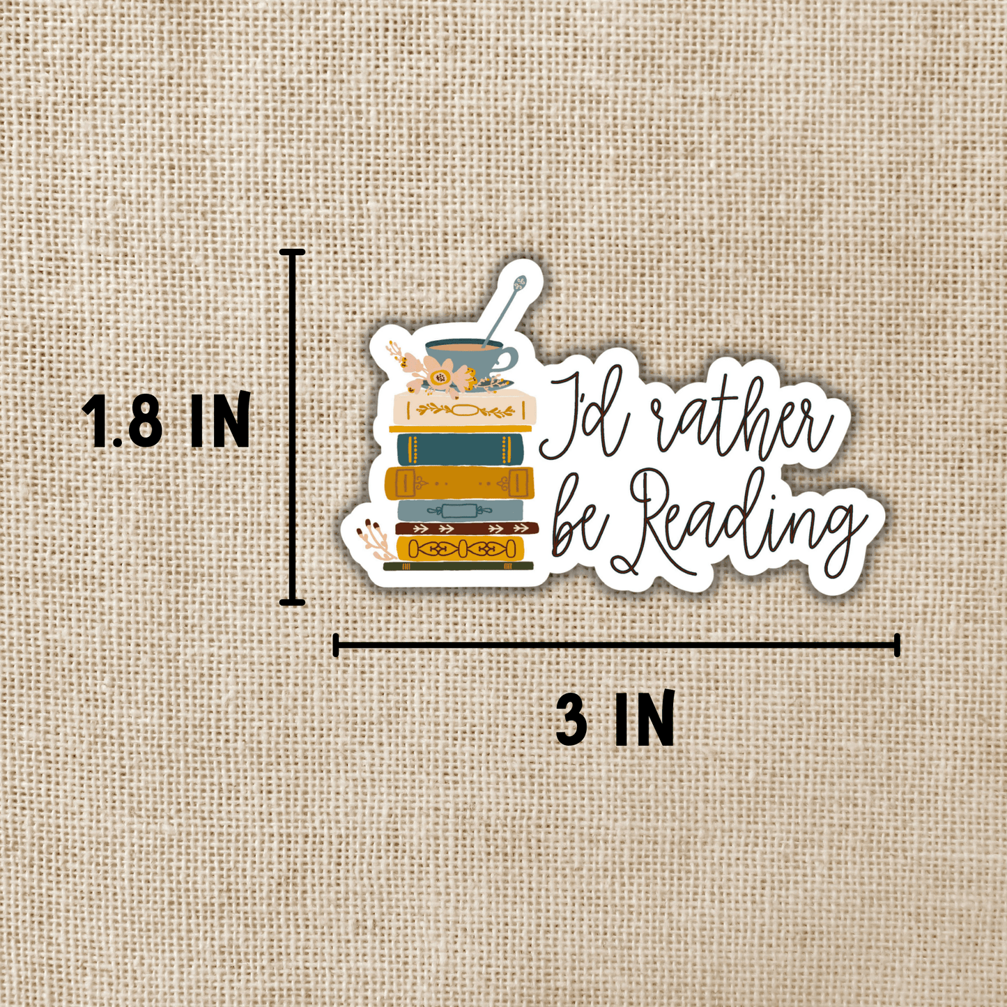 I'd Rather Be Reading Sticker