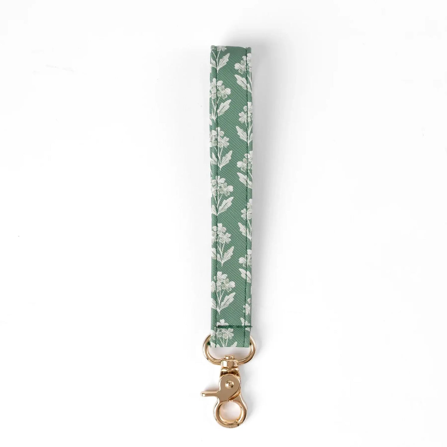 Floral Wristlet Keychain: Forget Me Not Sage