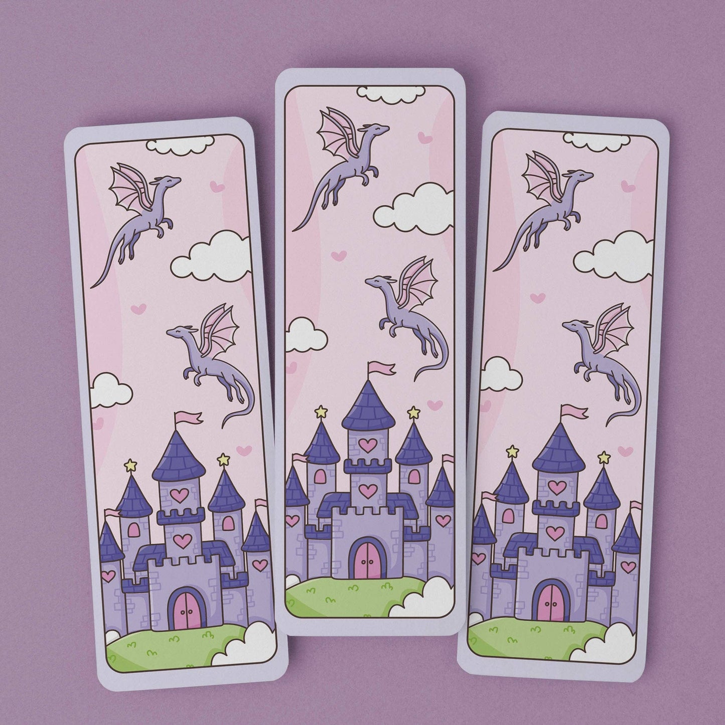 Bookmark Fantasy Castle & Dragons