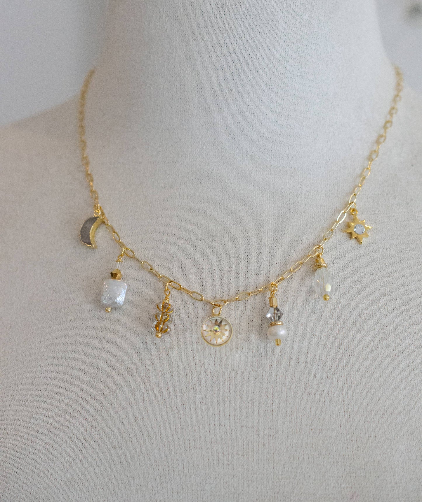 Apollo Pearl Zodiac Charm Necklace