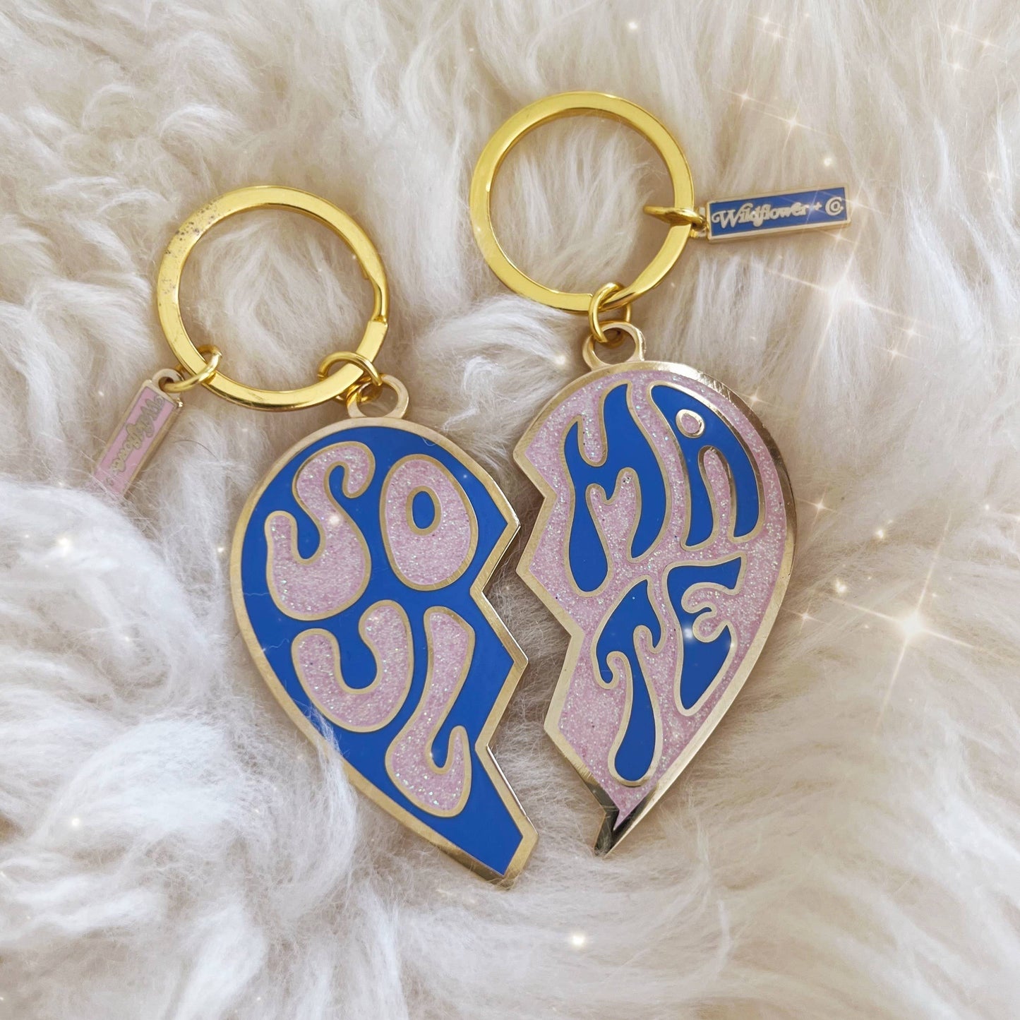 Soulmate Split Heart Keychain