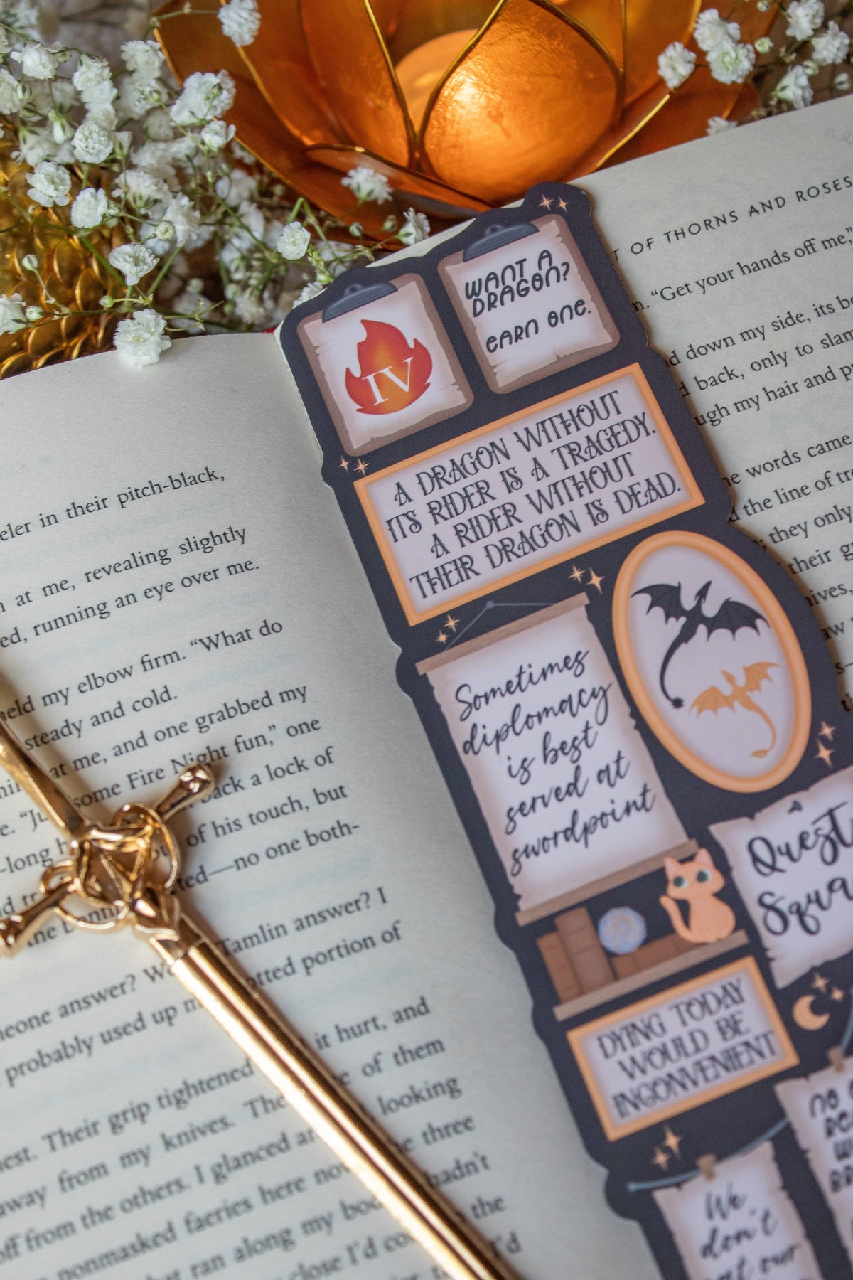 Fourth Wing Gallery Quote Wall Die-Cut Bookmark – photo 2