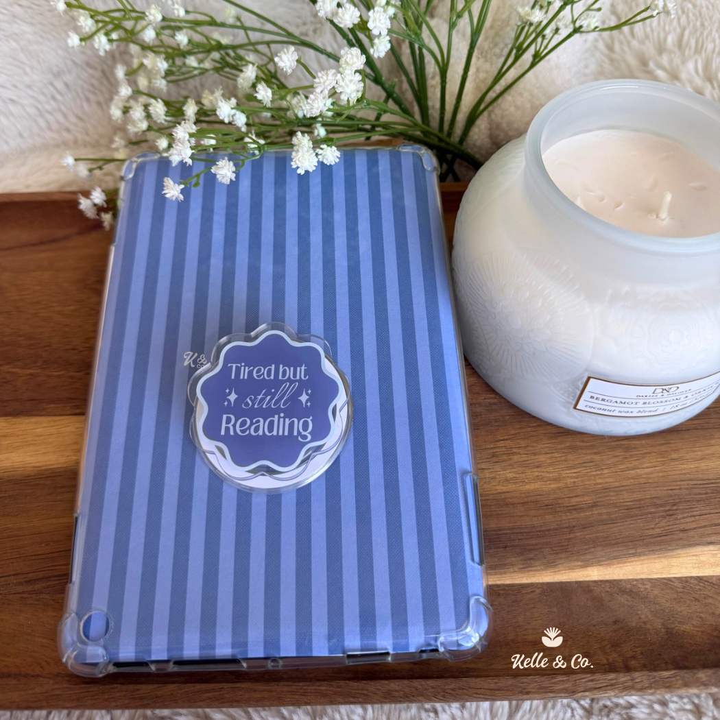 Tired But Reading Kindle Grip