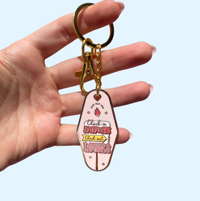 Enemies to Lovers Check-In Keychain