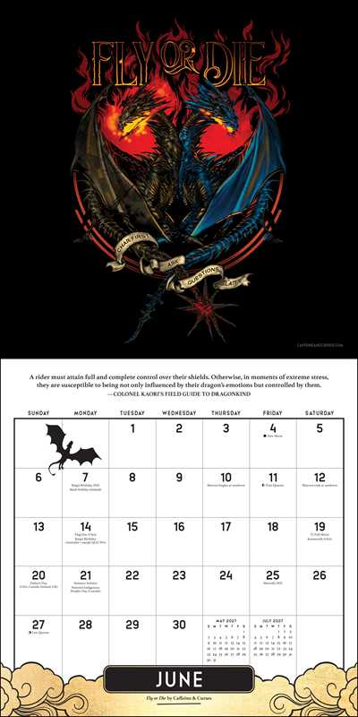 Fourth Wing Officially Licensed Fan Art 2027 Wall Calendar by Entangled – photo 3