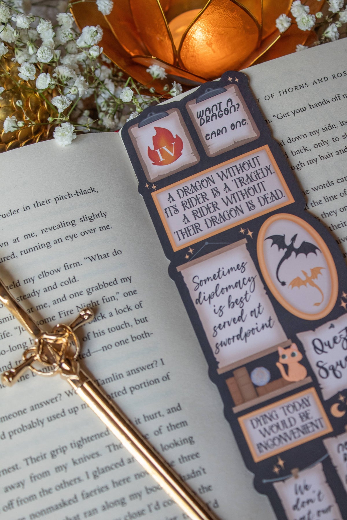 Fourth Wing Gallery Quote Wall Die-Cut Bookmark – photo 3