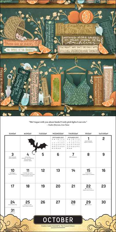 Fourth Wing Officially Licensed Fan Art 2027 Wall Calendar by Entangled – photo 5