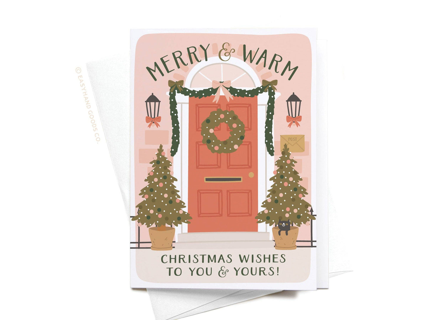Merry & Warm Christmas Wishes Folded Greeting Note Set