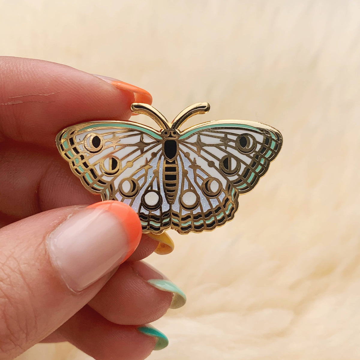 Lunar Butterfly Enamel Pin – photo 2