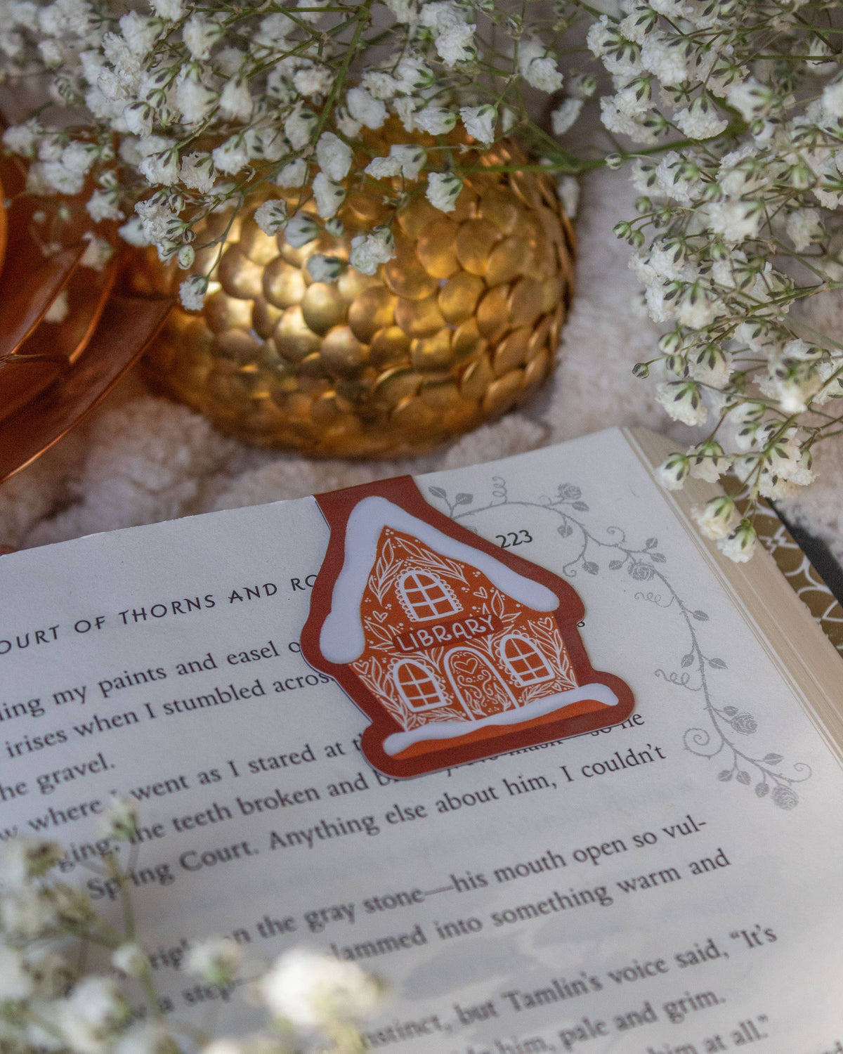 Gingerbread Library Magnetic Bookmark – photo 5