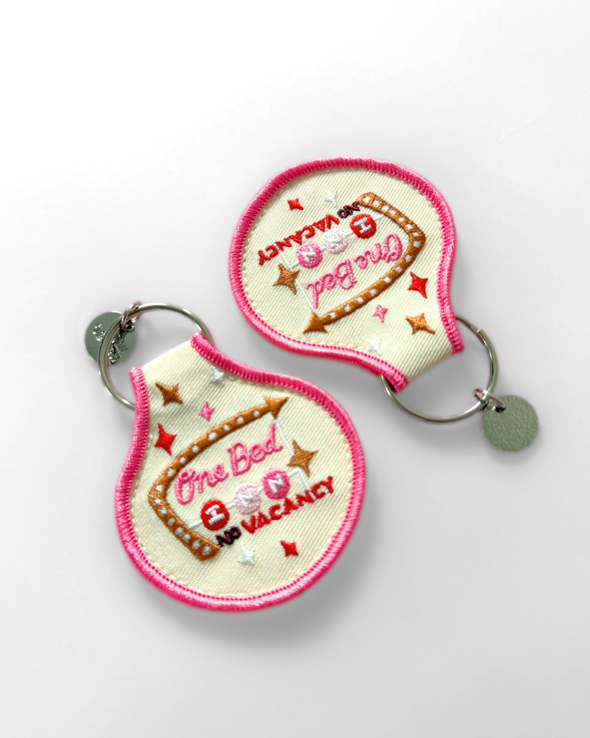 One Bed Inn Embroidered Keychain