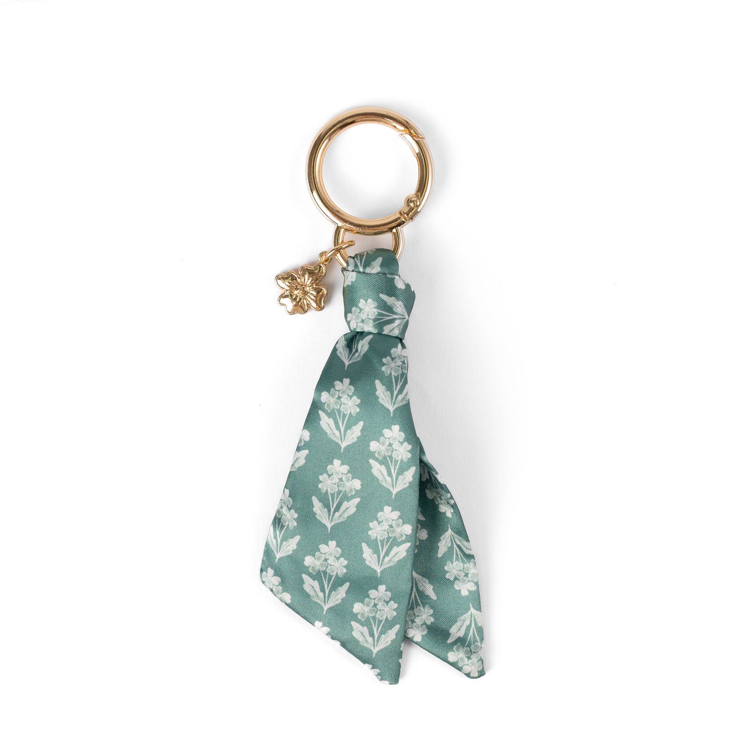 Floral Satin Keychain: Strawberry Patch