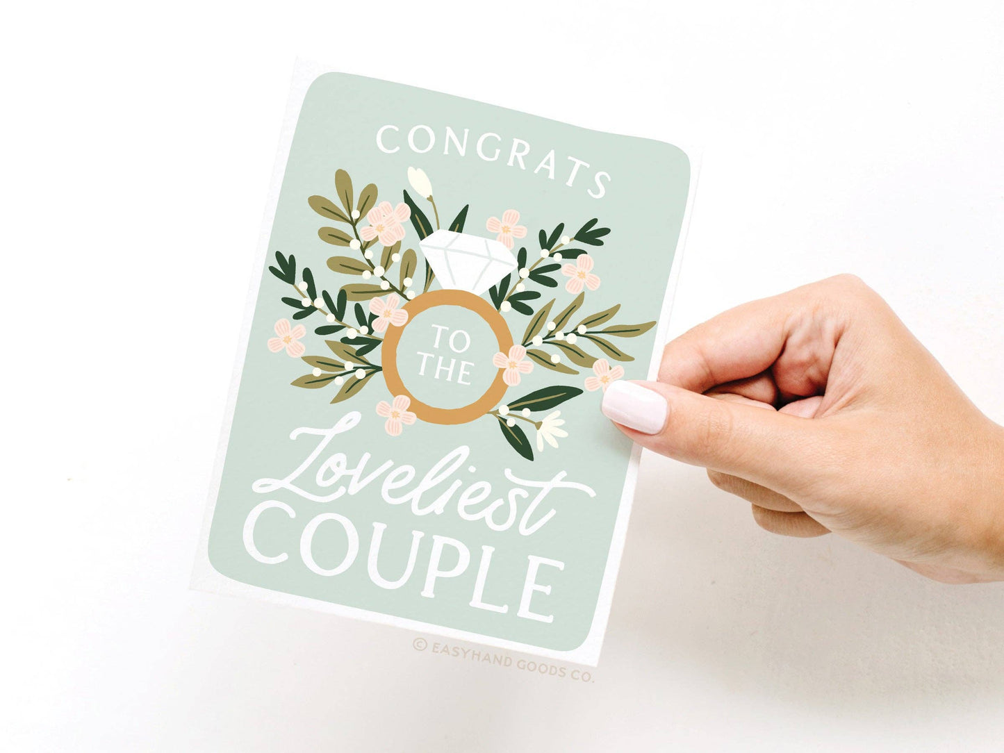 Congrats to the Loveliest Couple Greeting Card