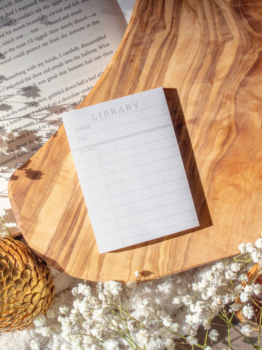 Library Card 3x4 Sticky Notes Post-It Notepad