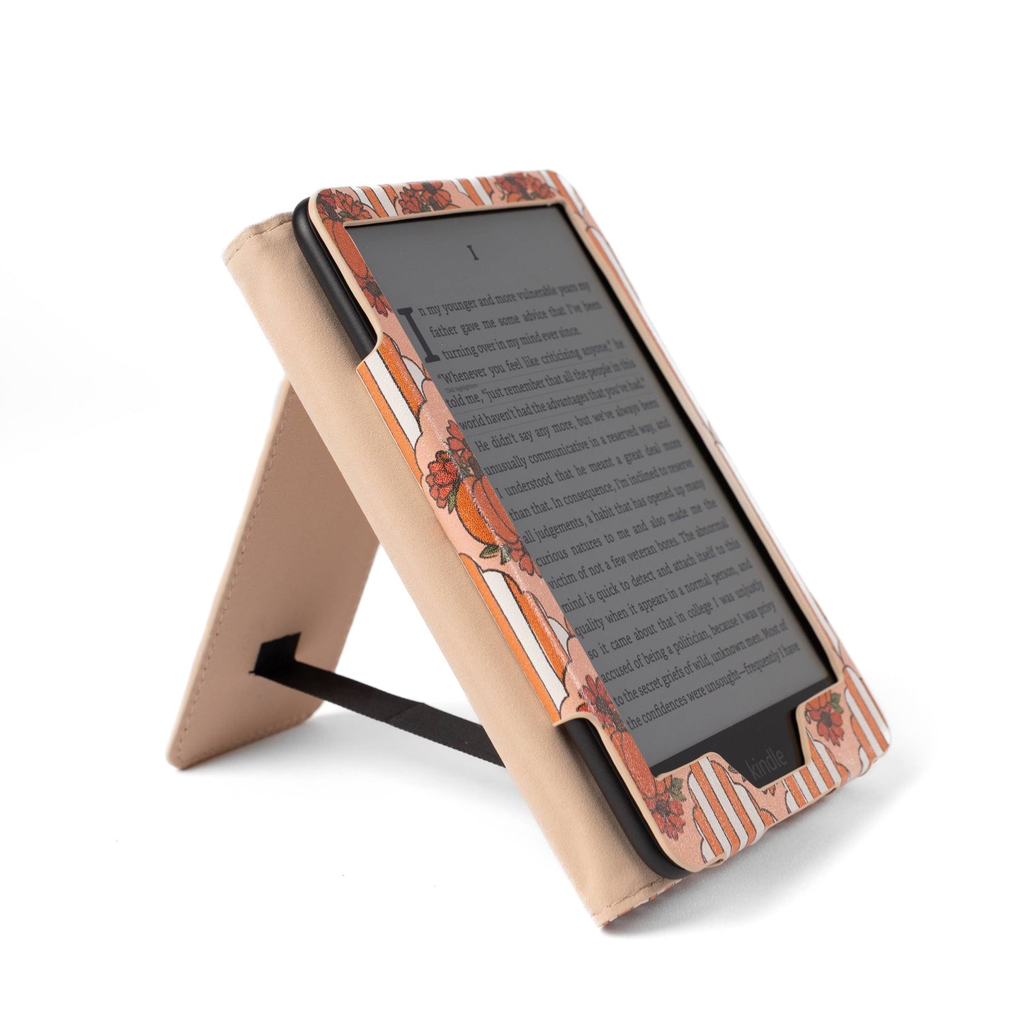 Pumpkin Stripes Kindle Case