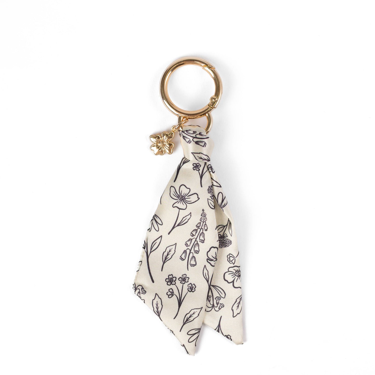 Floral Satin Keychain: Waterfall Floral
