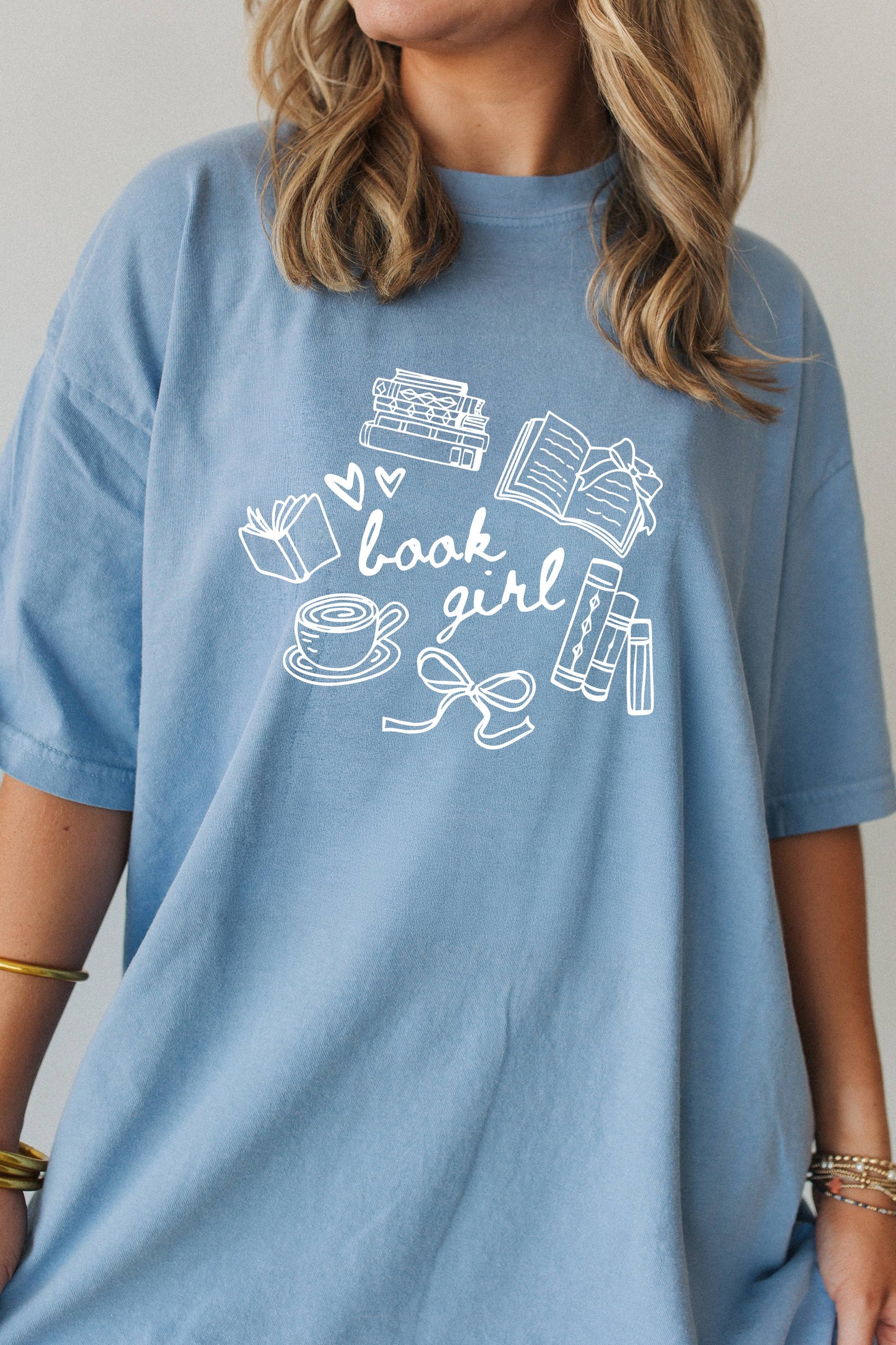 Book Girl Doodles T-Shirt