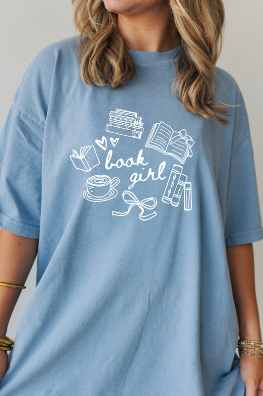Book Girl Doodles T-Shirt