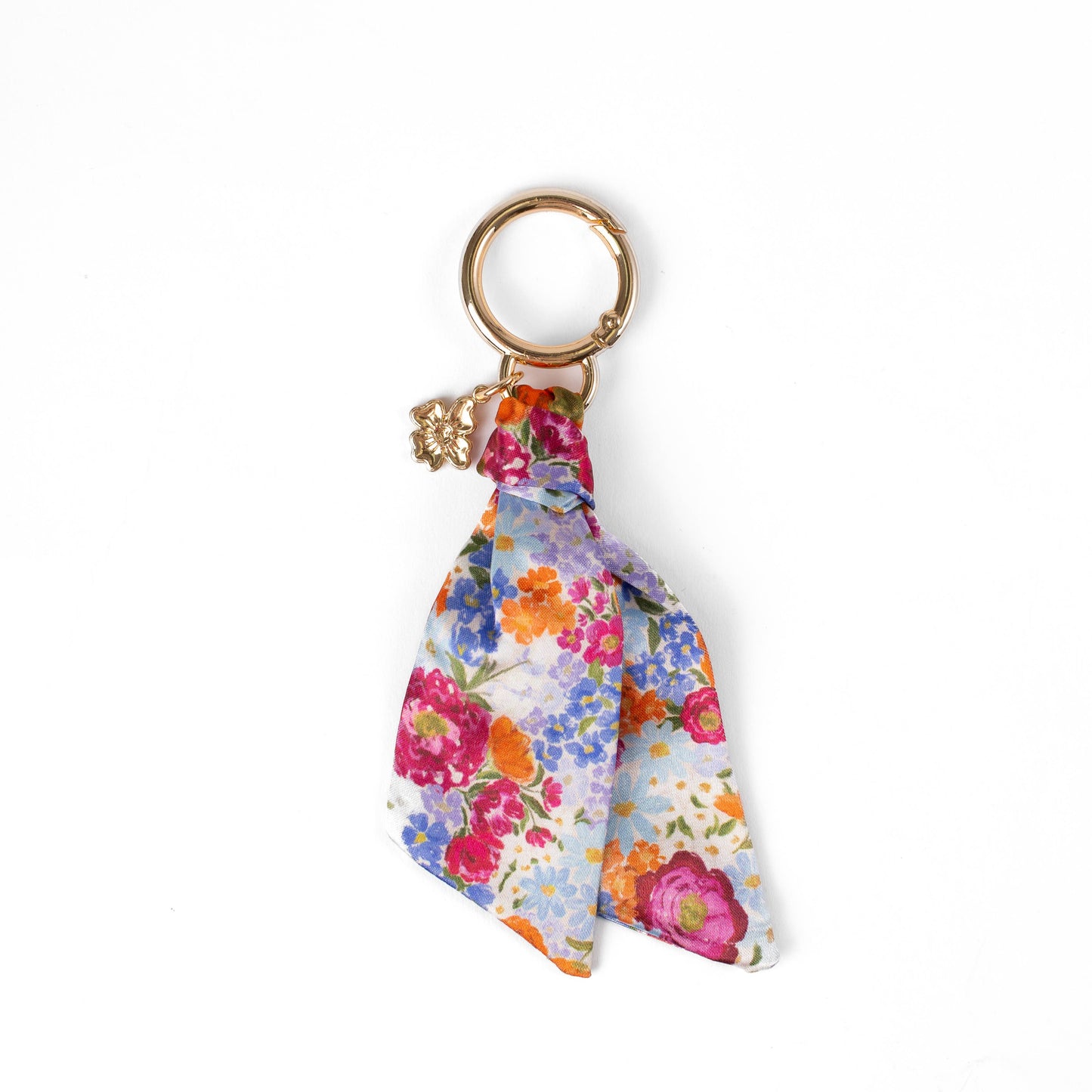 Floral Satin Keychain: Strawberry Patch