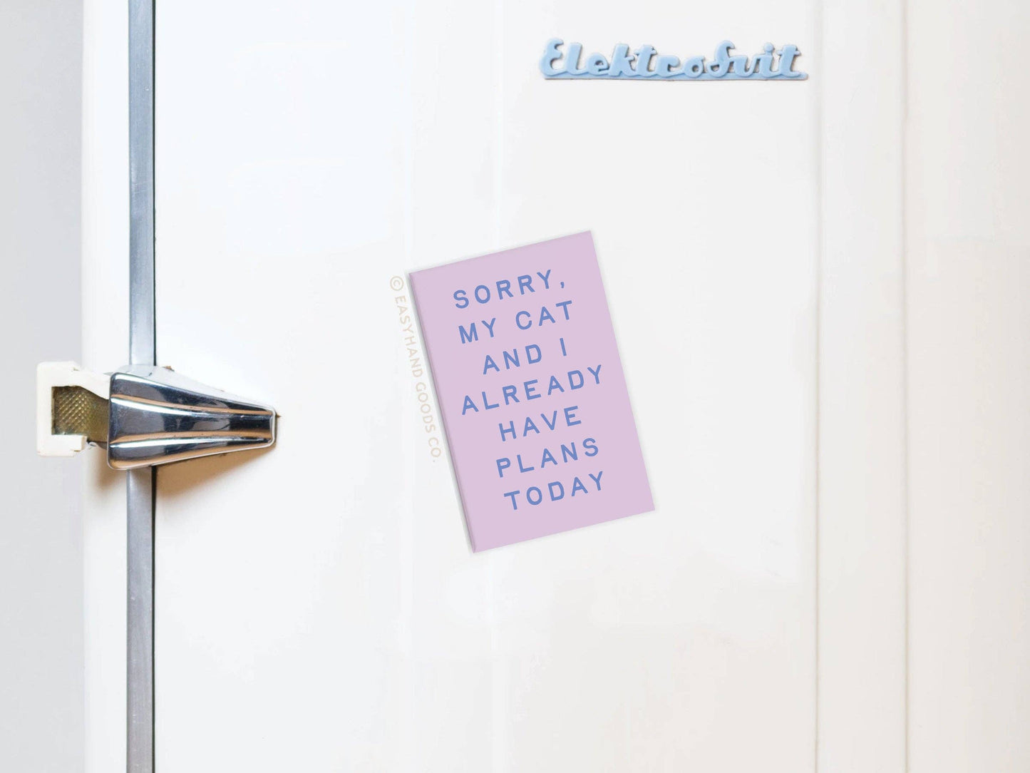 Sorry, My Cat and I Refrigerator Magnet