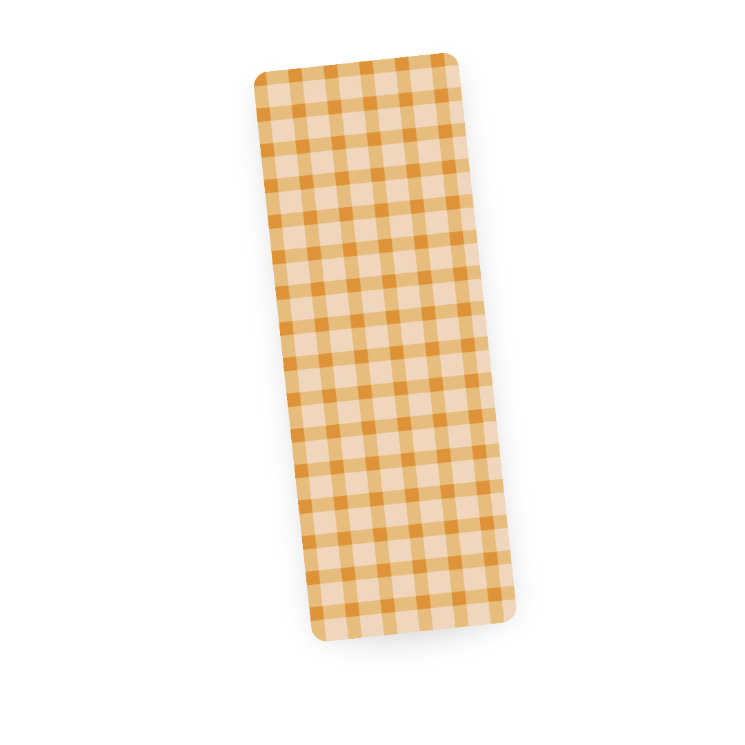 Orange Gingham Bookmark