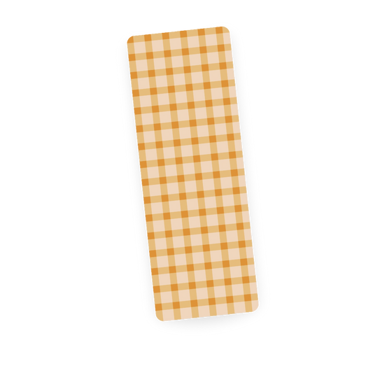 Orange Gingham Bookmark