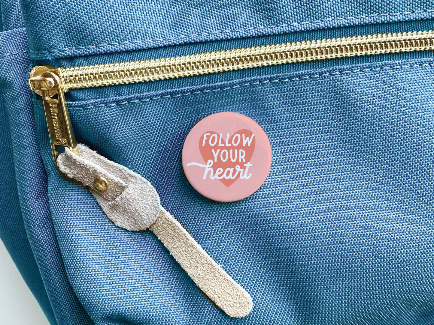 Follow Your Heart Deep Button: Packaged / Pinback