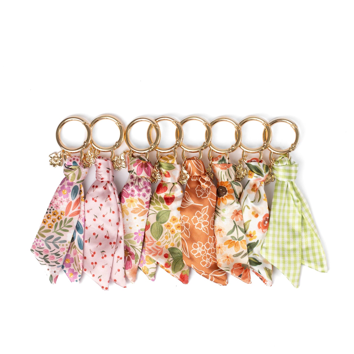 Floral Satin Keychain: Waterfall Floral