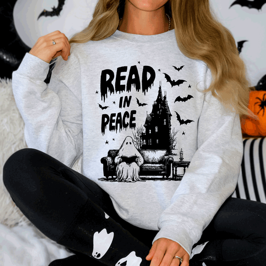 Read In Peace Halloween Sweatshirt