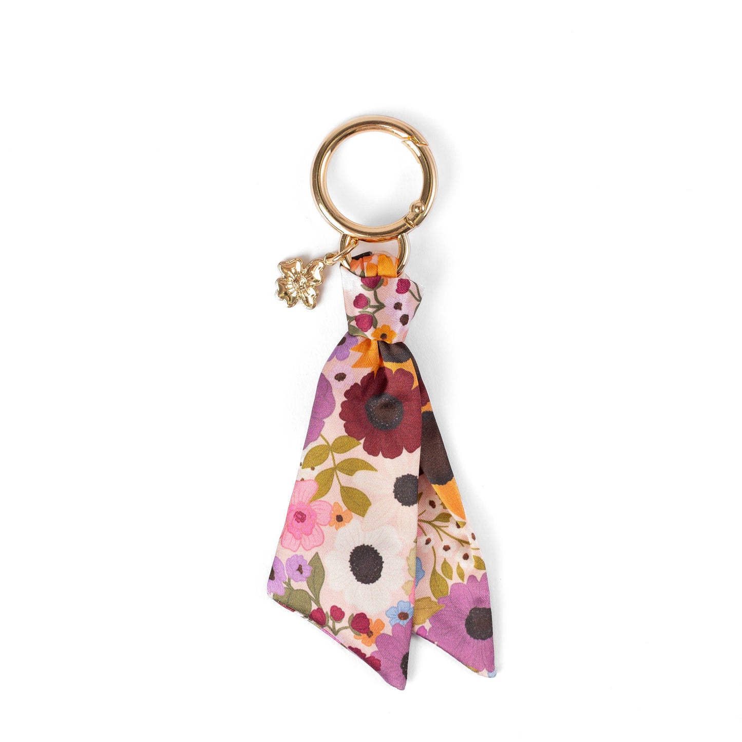 Floral Satin Keychain: Waterfall Floral