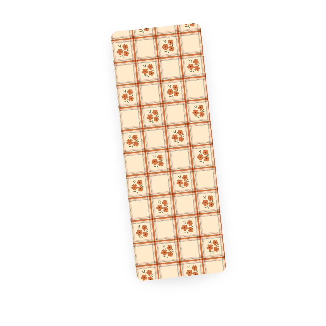Marigold Plaid Bookmark
