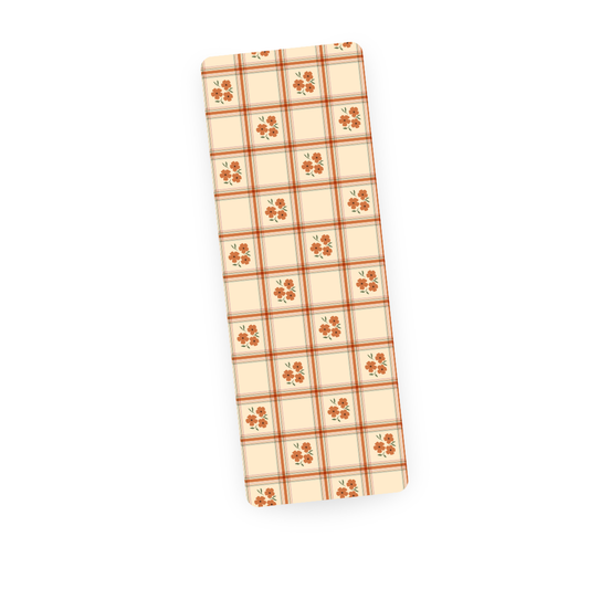 Marigold Plaid Bookmark