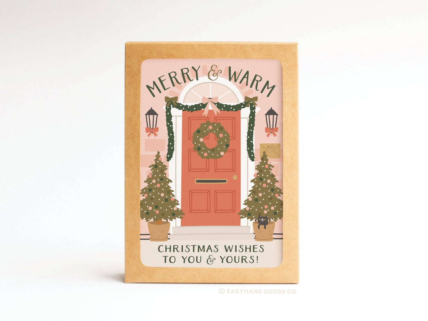Merry & Warm Christmas Wishes Folded Greeting Note Set