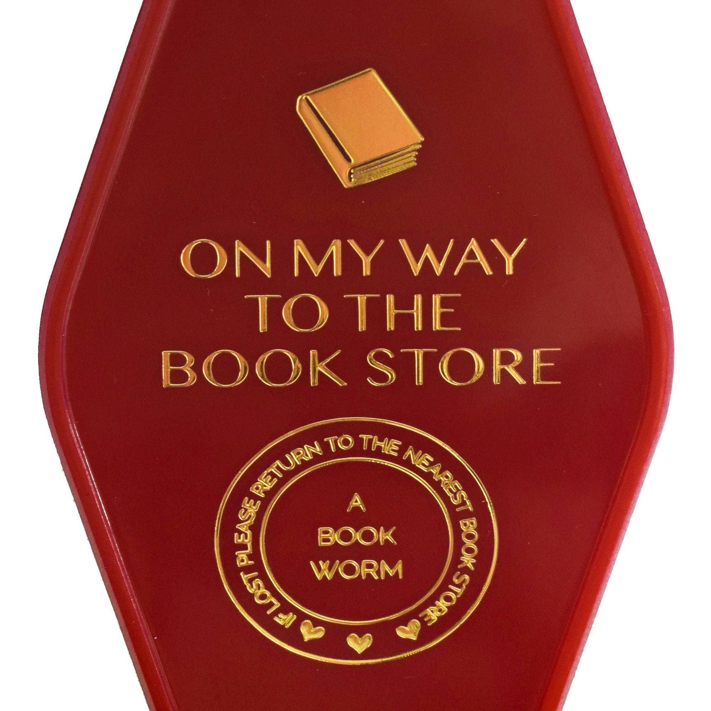 On My Way To The Book Store Keychain