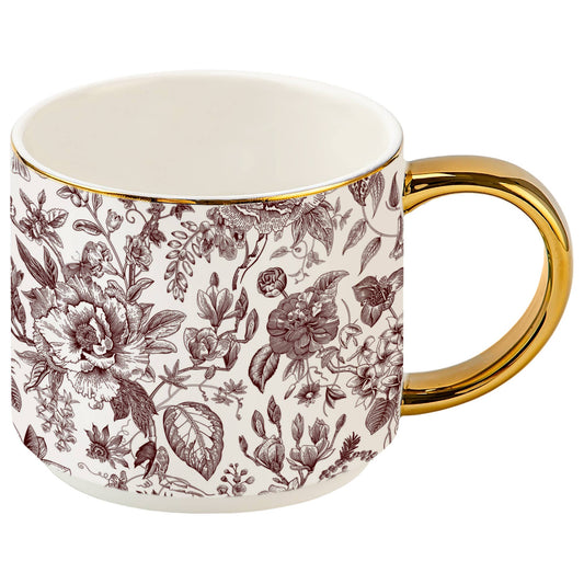 Brown Delft Coffee Mug