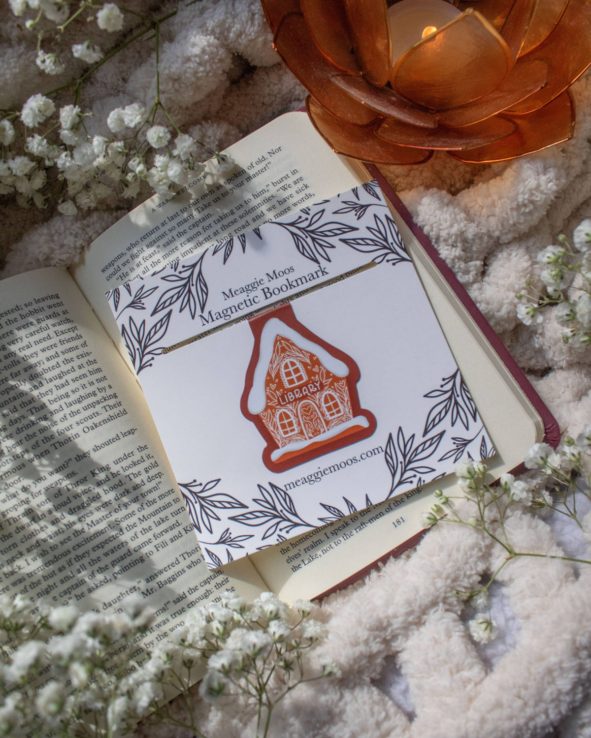 Gingerbread Library Magnetic Bookmark – photo 2