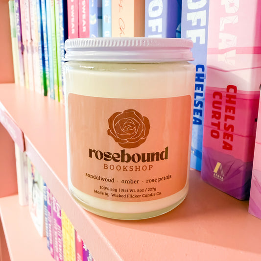 Rosebound Bookshop Candle
