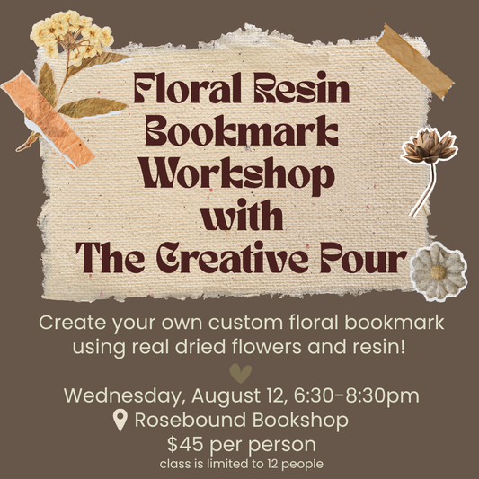 Resin Bookmark Workshop with The Creative Pour - August 12, 2026