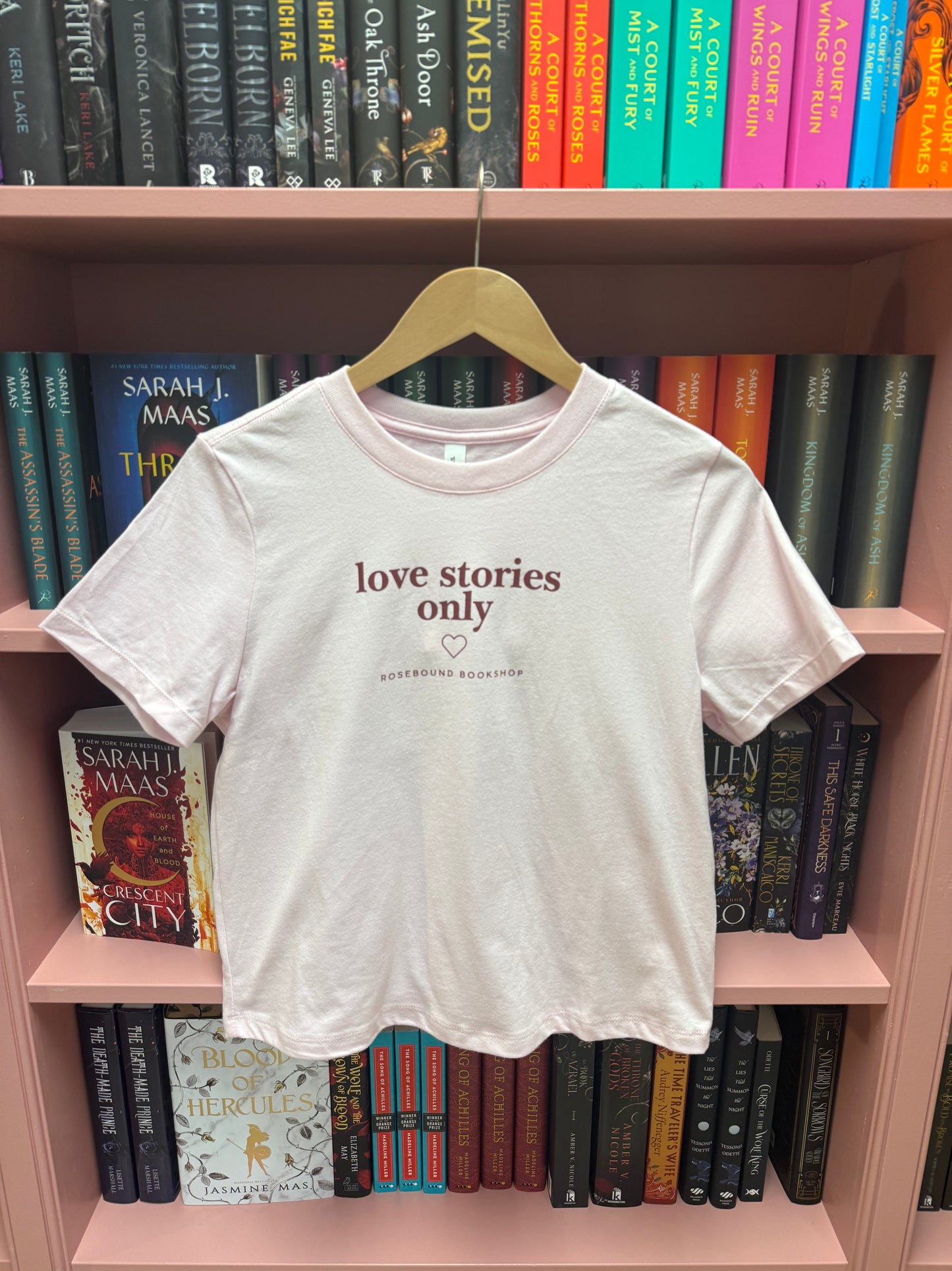 Love Stories Only Rosebound Cropped T-Shirt: Pink