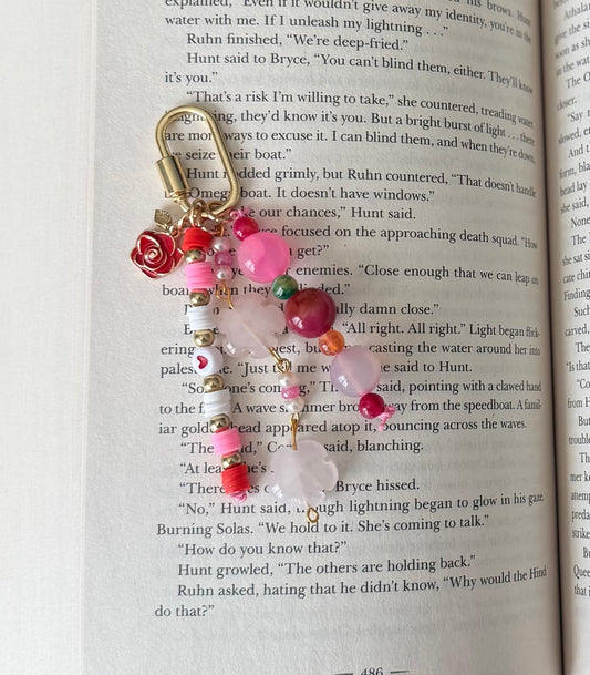 Rose Quartz Garden Bag Charm