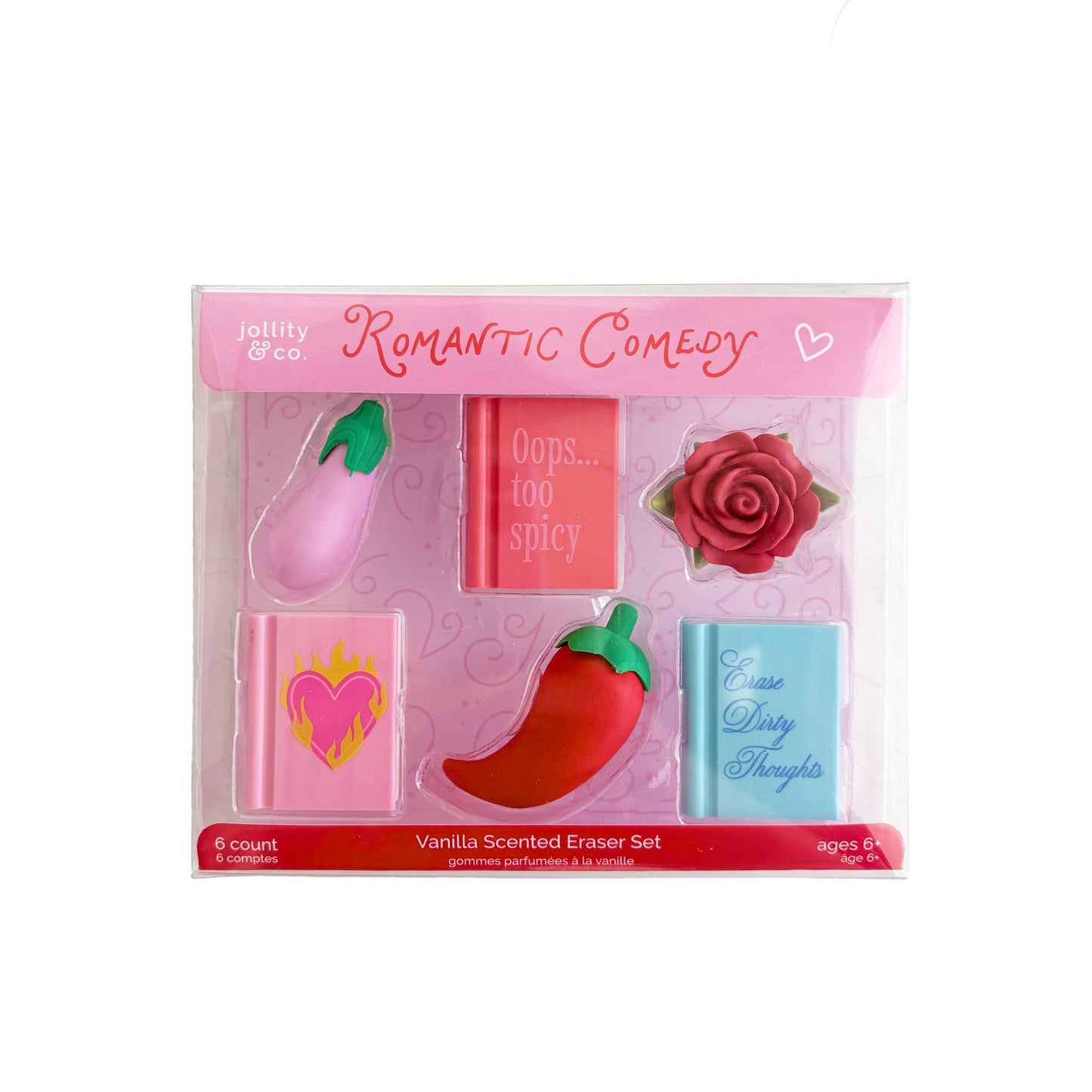 RomCom Eraser Set