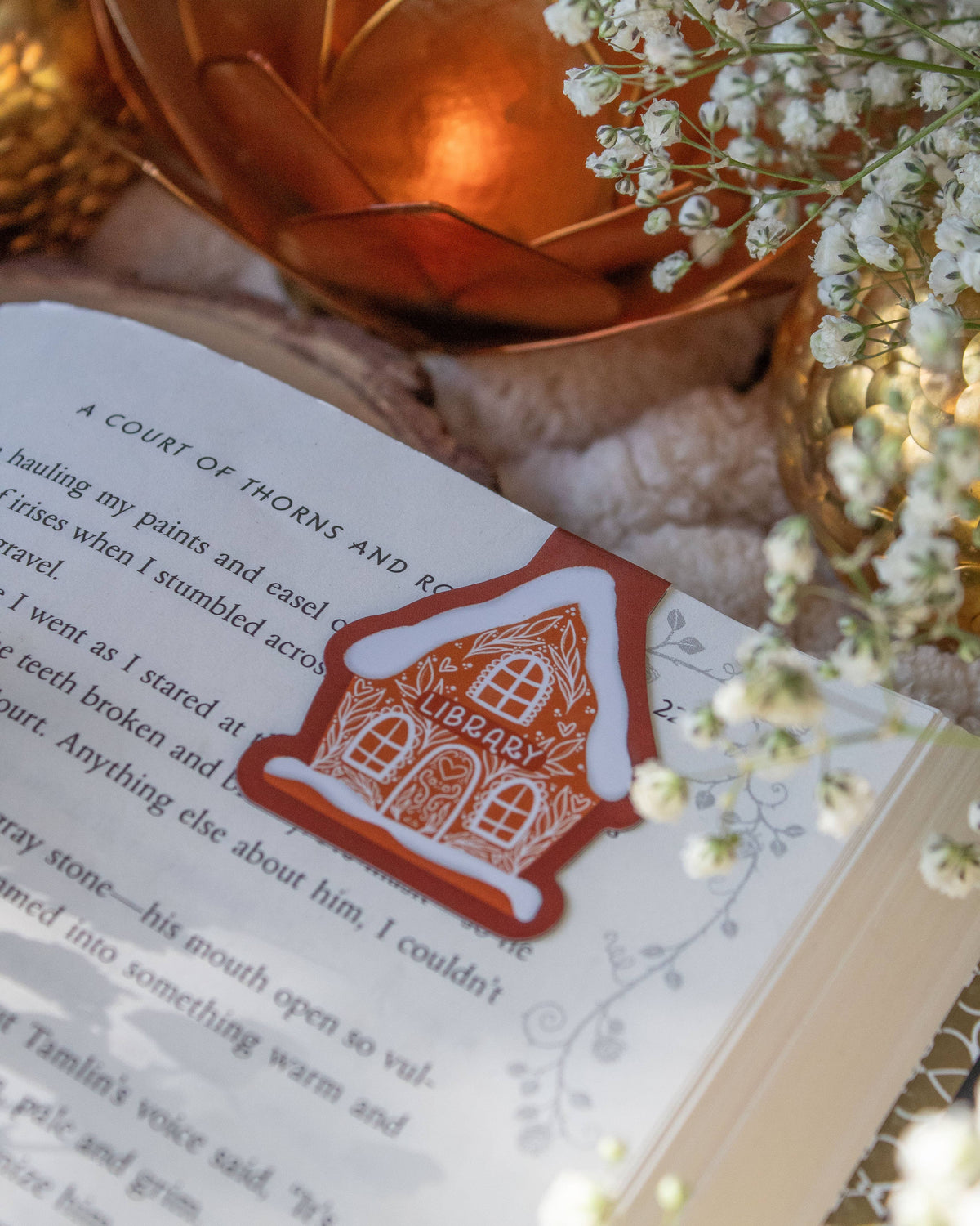 Gingerbread Library Magnetic Bookmark – photo 4
