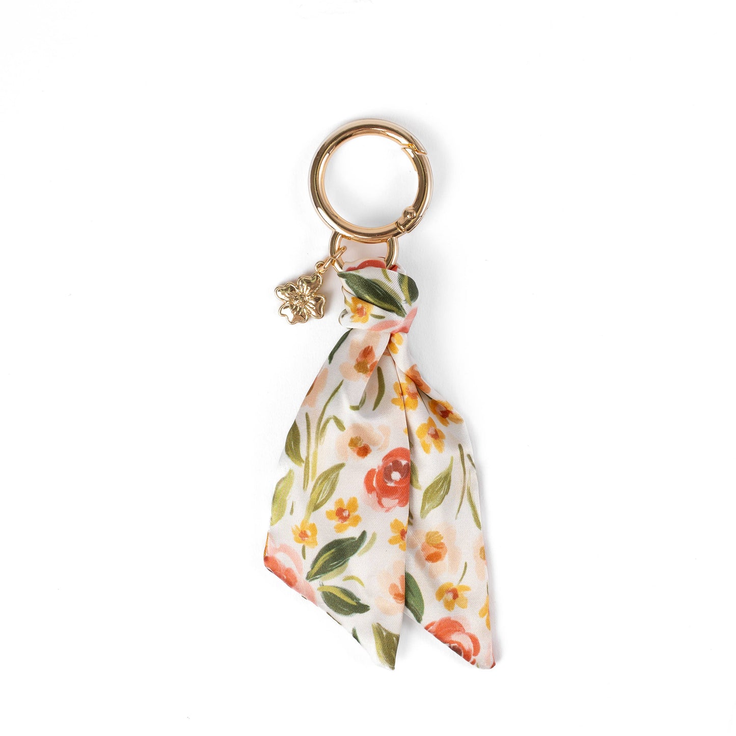 Floral Satin Keychain: Waterfall Floral