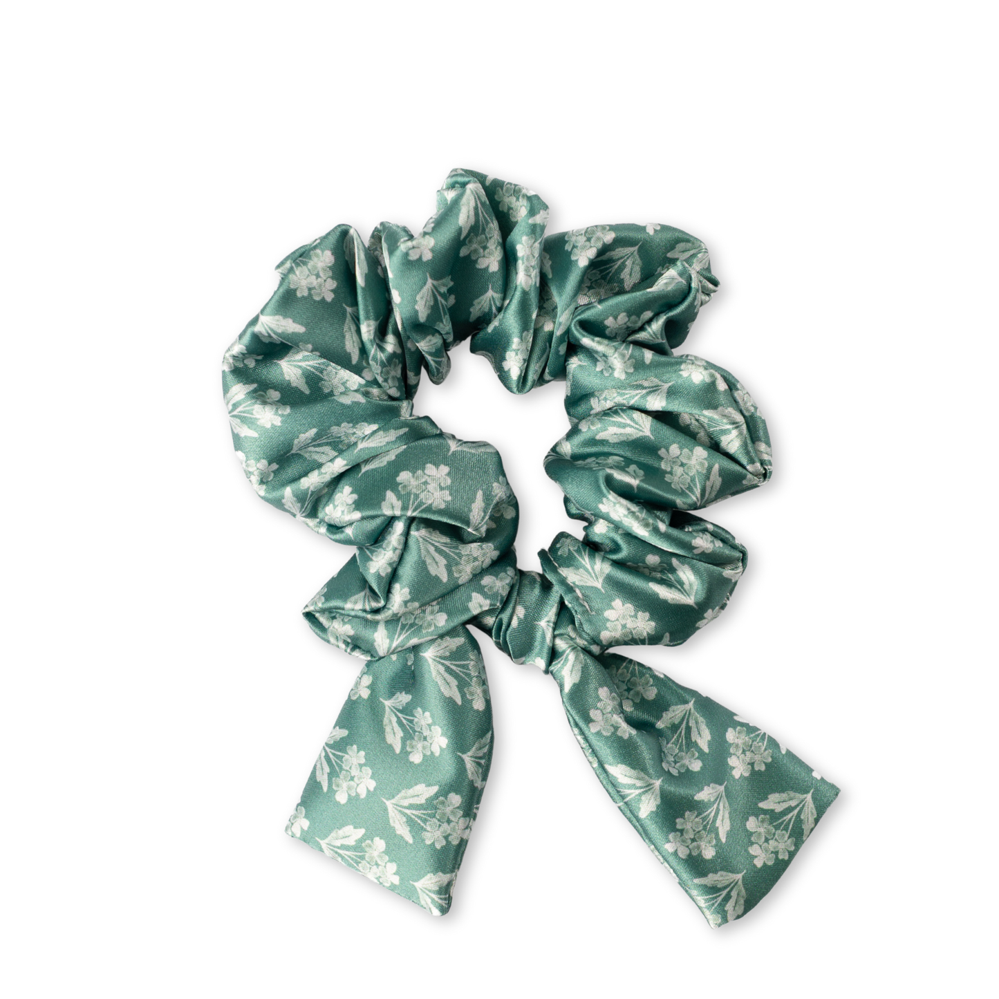 Satin Scrunchie: Forget Me Not Sage